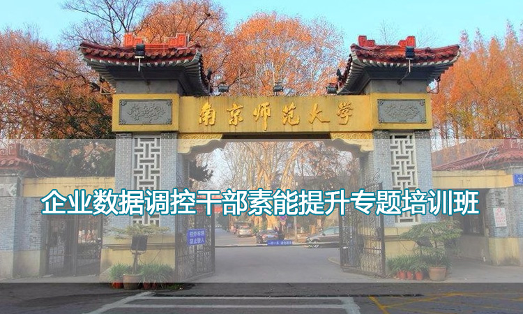 南京师范大学培训中心-企业数据调控干部素能提升专题培训班